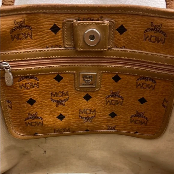 MCM Brown and Green Tote Bag - Picture 4 of 16